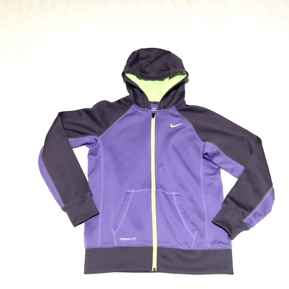 Nike Therma-Fit Girls Size XL Front Zip Hooded Sweatshirt Hoodie
